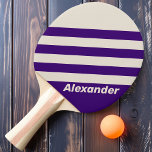 Vintager Sport Grapevine Streifen mit Namen Tischtennis Schläger<br><div class="desc">Fügen Sie Ihrem Spiel eine Touch von Eleganz und Reichtum hinzu, mit dem Pingpongpaddel "Vintage Sportgrapevine Streifen mit Namen", mit tiefen, üppigen Streifen, inspiriert durch die natürliche Schönheit der Weinberge. Dieses Design ermöglicht die Personalisierung mit Ihrem Namen und erstellt ein Paddel, das so einzigartig ist wie Ihr Spielstil. Dieses Paddel...</div>