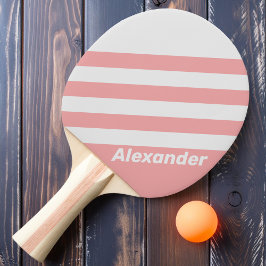Vintager Sport Kiss Streifen mit Namen Tischtennis Schläger