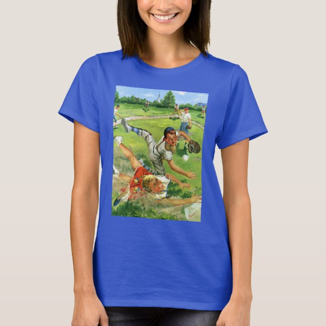 Vintager Sportbaseball, Kinderteams T-Shirt (Vorderseite)