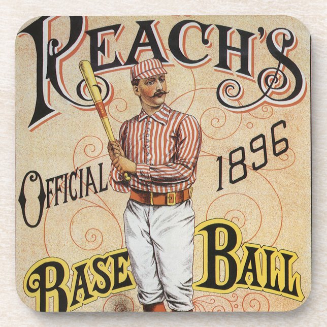 Vintager Sportbaseball, Reach's Guide Cover Art Getränkeuntersetzer (Vorderseite)
