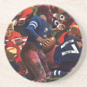 Vintager Sportfußballspieler Quarterback Getränkeuntersetzer