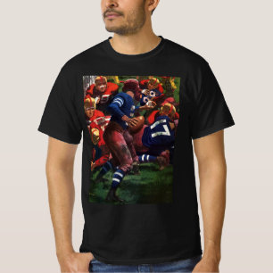 Vintager Sportfußballspieler Quarterback T-Shirt