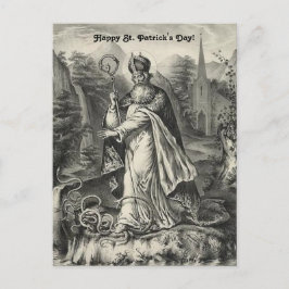 Vintager St. Patrick Chasing Schlangen aus Irland Postkarte