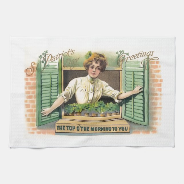 Vintager St Patrick Tag Geschirrtuch (Horizontal)