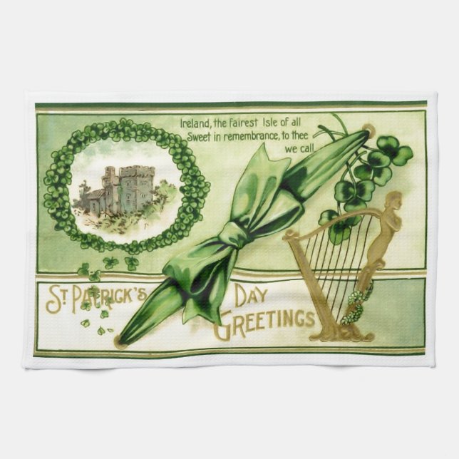 Vintager St Patrick Tag Handtuch (Horizontal)