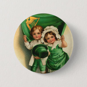 Vintager St Patrick Tagesknopf Button