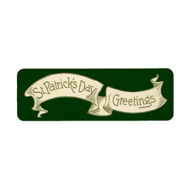 Vintager St. Patrick's Day Gruß Golden Banner (Vorne)