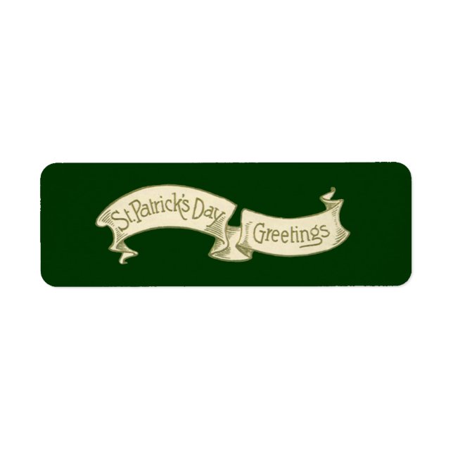 Vintager St. Patrick's Day Gruß Golden Banner (Vorne)