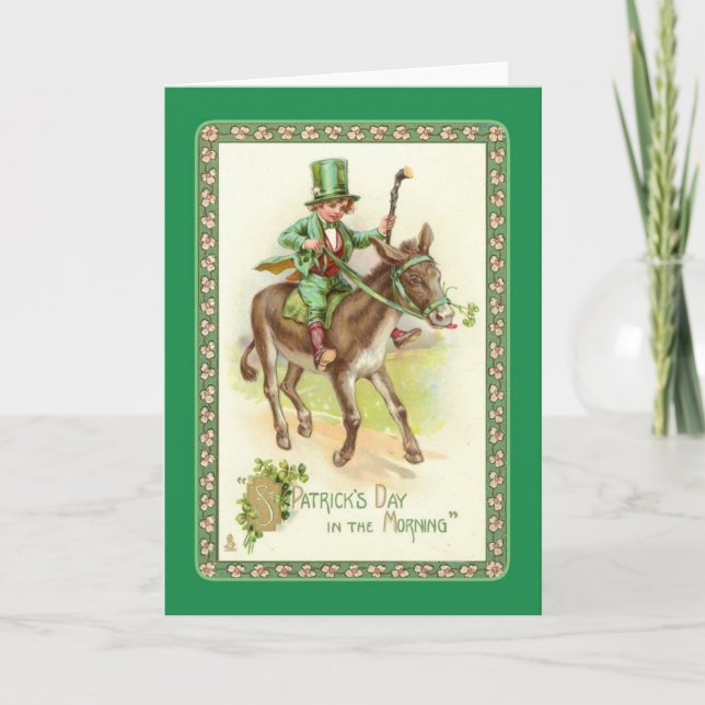 Vintager St. Patrick's Day Karte (Vorderseite)