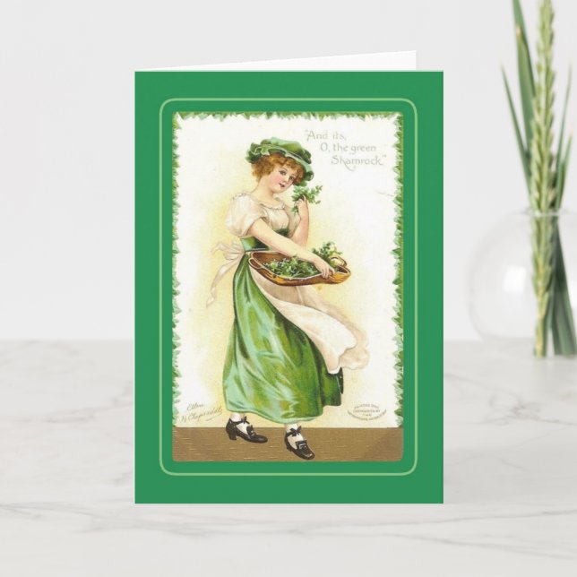 Vintager St. Patrick's Day Karte (Vorderseite)