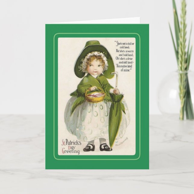 Vintager St. Patrick's Day Karte (Vorderseite)