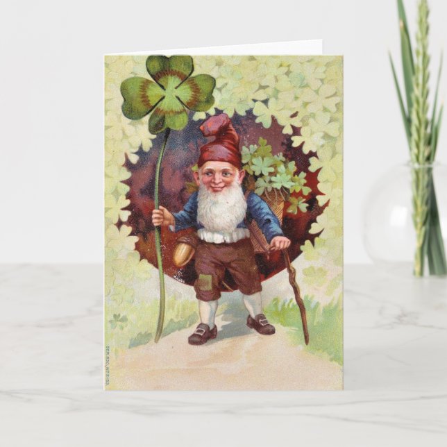 Vintager St. Patrick's Day Karte (Vorderseite)