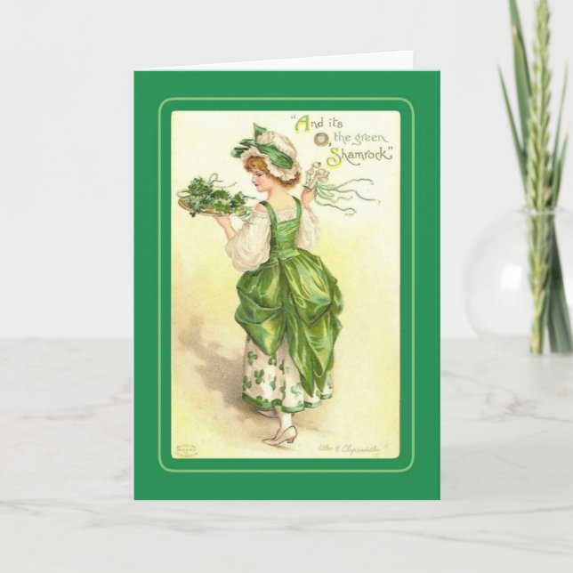 Vintager St. Patrick's Day Karte (Vorderseite)