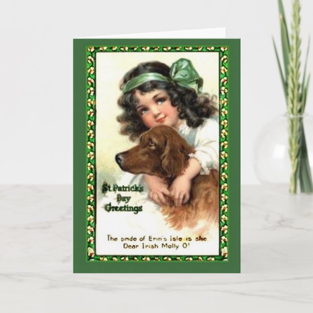 Vintager St. Patrick's Day Notecard Feiertagskarte (Vorderseite)