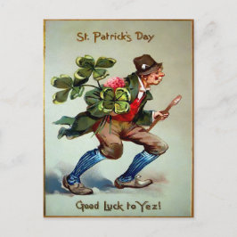 Vintager St. Patrick's Day Postkarte