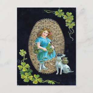 Vintager St. Patrick's Day Postkarte