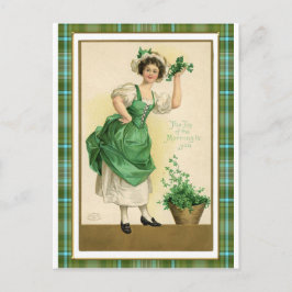 Vintager St. Patrick's Day Postkarte