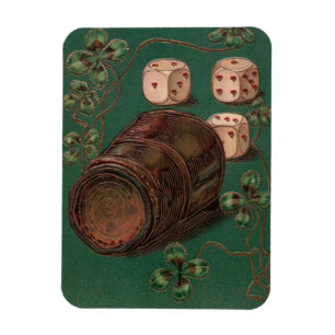 Vintager St. Patrick's Day, Viel Glück Irish Dice Magnet