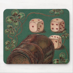 Vintager St. Patrick's Day, Viel Glück Irish Dice Mousepad