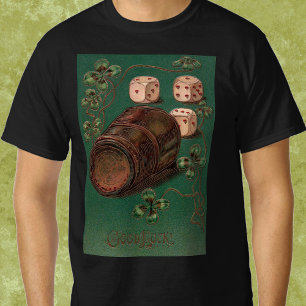 Vintager St. Patrick's Day, Viel Glück Irish Dice T-Shirt