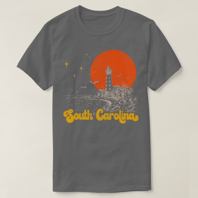 Vintager Staat Süd-Olina Mittelalter Bedrängnis T-Shirt (Design vorne)
