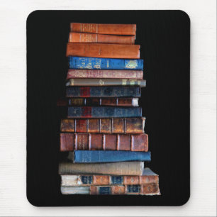 Vintager Stapel alter Bücher Mousepad
