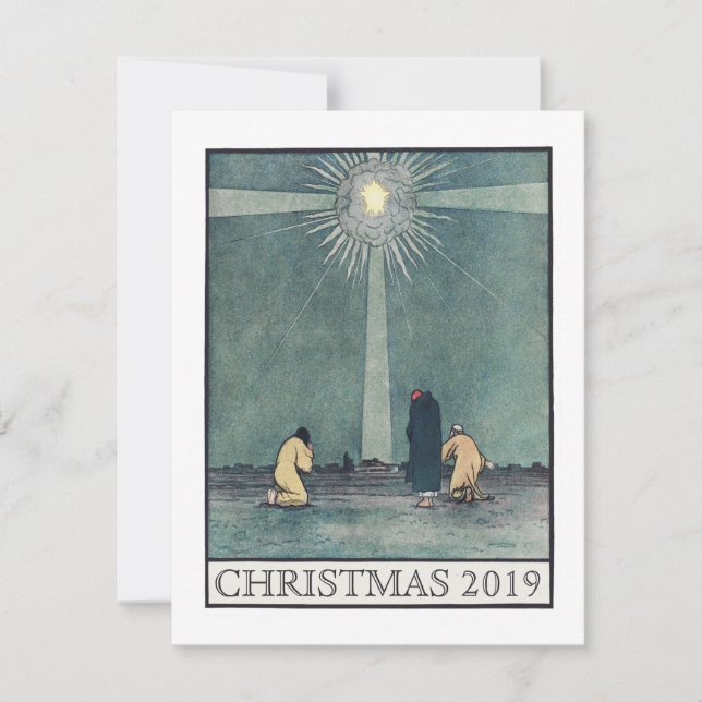 Vintager Star von Bethlehem Weihnachtsfeiertag Dankeskarte (Vorderseite)