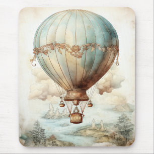 Vintager Steampunk-Heißluftballon (2) Mousepad