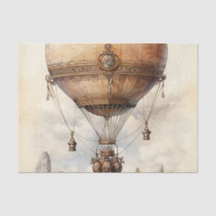 Vintager Steampunk Heißluftballon Seidenpapier