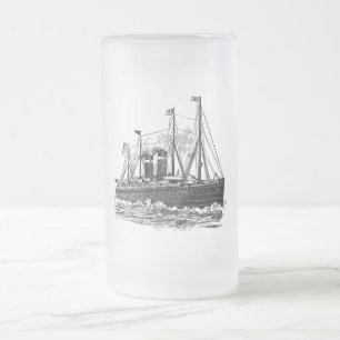 Vintager Steampunk Steamboat Mattglas Bierglas