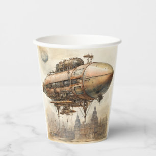 Vintager Steampunk Zeppelin (12) Pappbecher