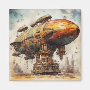 Vintager Steampunk Zeppelin (1) Magnet