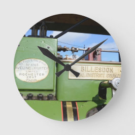 Vintager Steamroller Runde Wanduhr