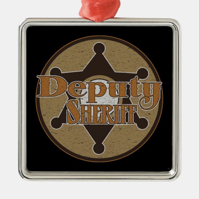 Vintager Stellvertreter des Polizeichefs Silbernes Ornament (Vorne)