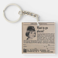 Vintager Stewardess-Flugbegleiter