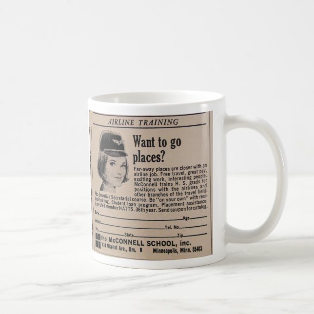 Vintager Stewardess Kaffeetasse (Rechts)