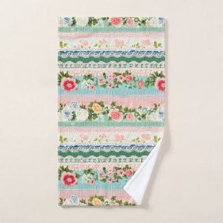 Vintager Stickereieffekt Badhandtuch Set