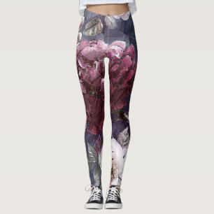 Vintager Stift Florals: farbenfroher Bokeh. Leggings