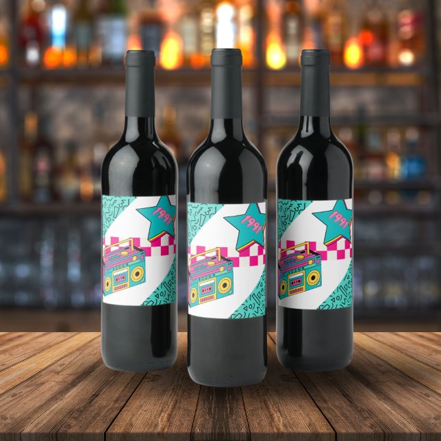 Vintager Stil 1991 Stereo Weinetikett (Von Creator hochgeladen)