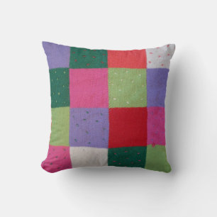 Vintager Stil, buntes Strickdesign Kissen