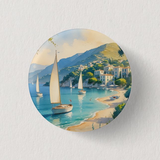 Vintager Stil Cote D'Azur Button (Vorderseite)