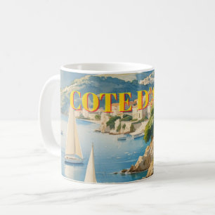 Vintager Stil Cote D'Azur Kaffeetasse