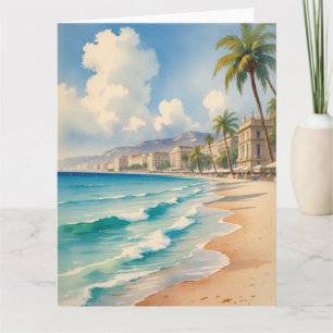 Vintager Stil Cote D'Azur Karte