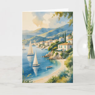 Vintager Stil Cote D'Azur Karte