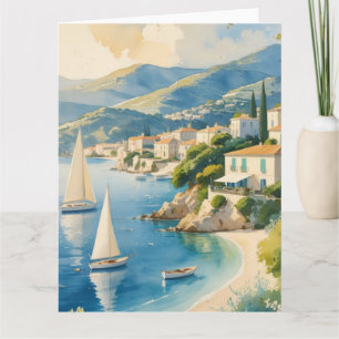 Vintager Stil Cote D'Azur Karte