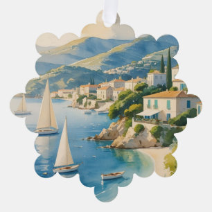 Vintager Stil Cote D'Azur Ornament Karte