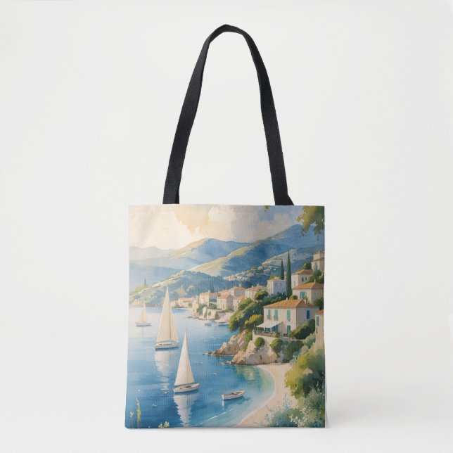 Vintager Stil Cote D'Azur Tasche (Vorderseite)