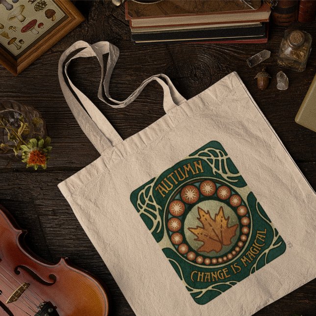 Vintager Stil der Herbstzauber Tragetasche (Autumn Magic Vintage Style Tote Bag)