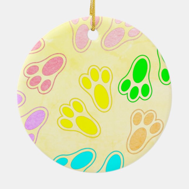 Vintager Stil der Osterhase Keramik Ornament (Hinten)