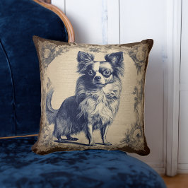Vintager Stil für lange Haare Chihuahua Kissen